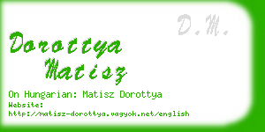 dorottya matisz business card